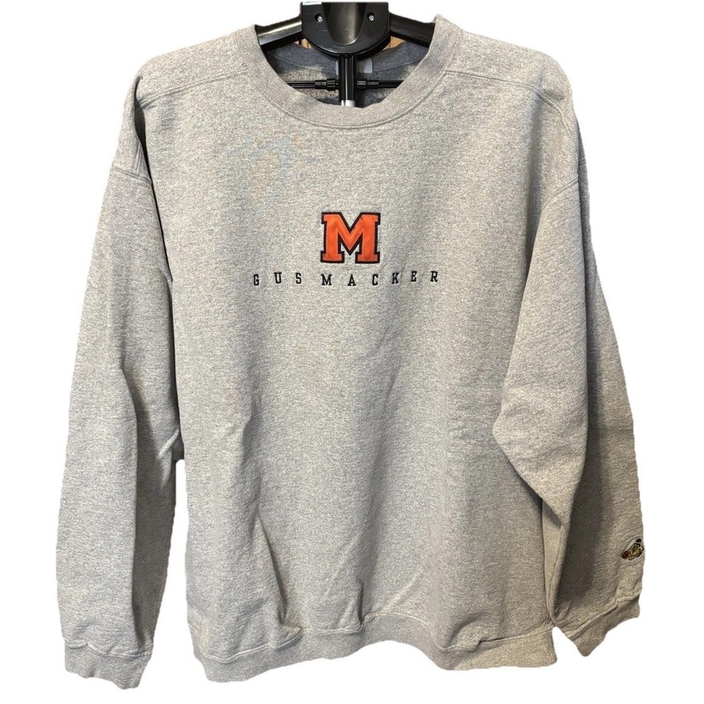 The Cotton Exchange‎ Mens XL GUS MACKER Peanut Guy Sweatshirt Gray Vintage